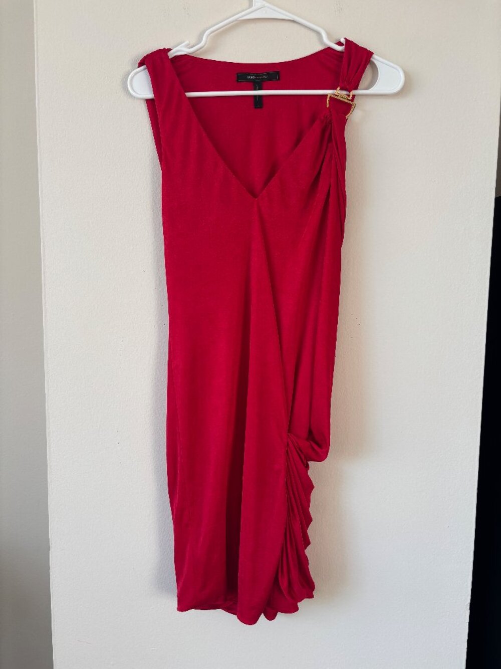 BCBGMaxAzria Red Draped Tank Dress - Size XS